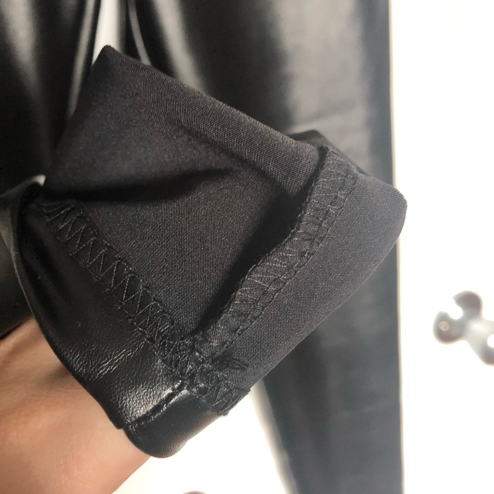🆕High Waist Faux Leather Leggings Glossy - Picture 7 of 12